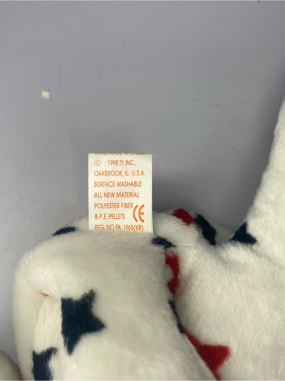 RARE RETIRED TY BEANIE BABY “GLORY” 1998 Americana Patriotic USA Bear